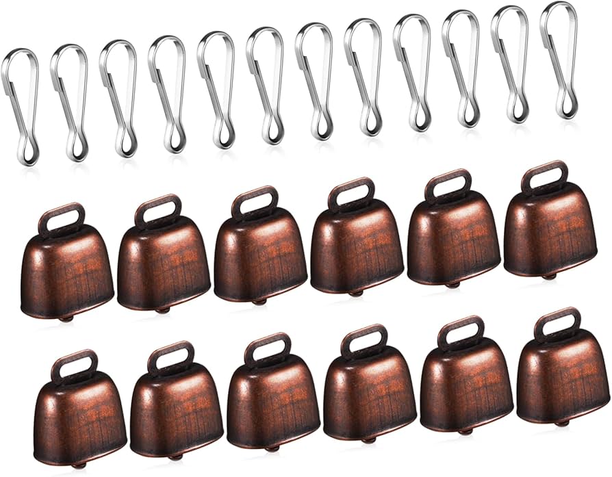 Amazon.co.jp: 12個 牛の鈴 動物の大きな鐘 プレミアムカウベル 牛の鐘