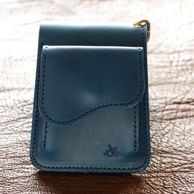 革蛸謹製 台形ショートワレット（ファーストタイプ） 月夜 | 革蛸