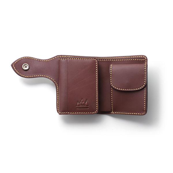 ミドルウォレット/革財布 ブラウン サドルレザー｜全てのレザー