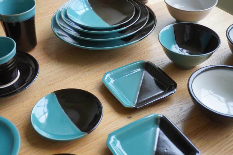 因州中井窯 染め分け 7寸皿 | 大江ノ郷自然牧場