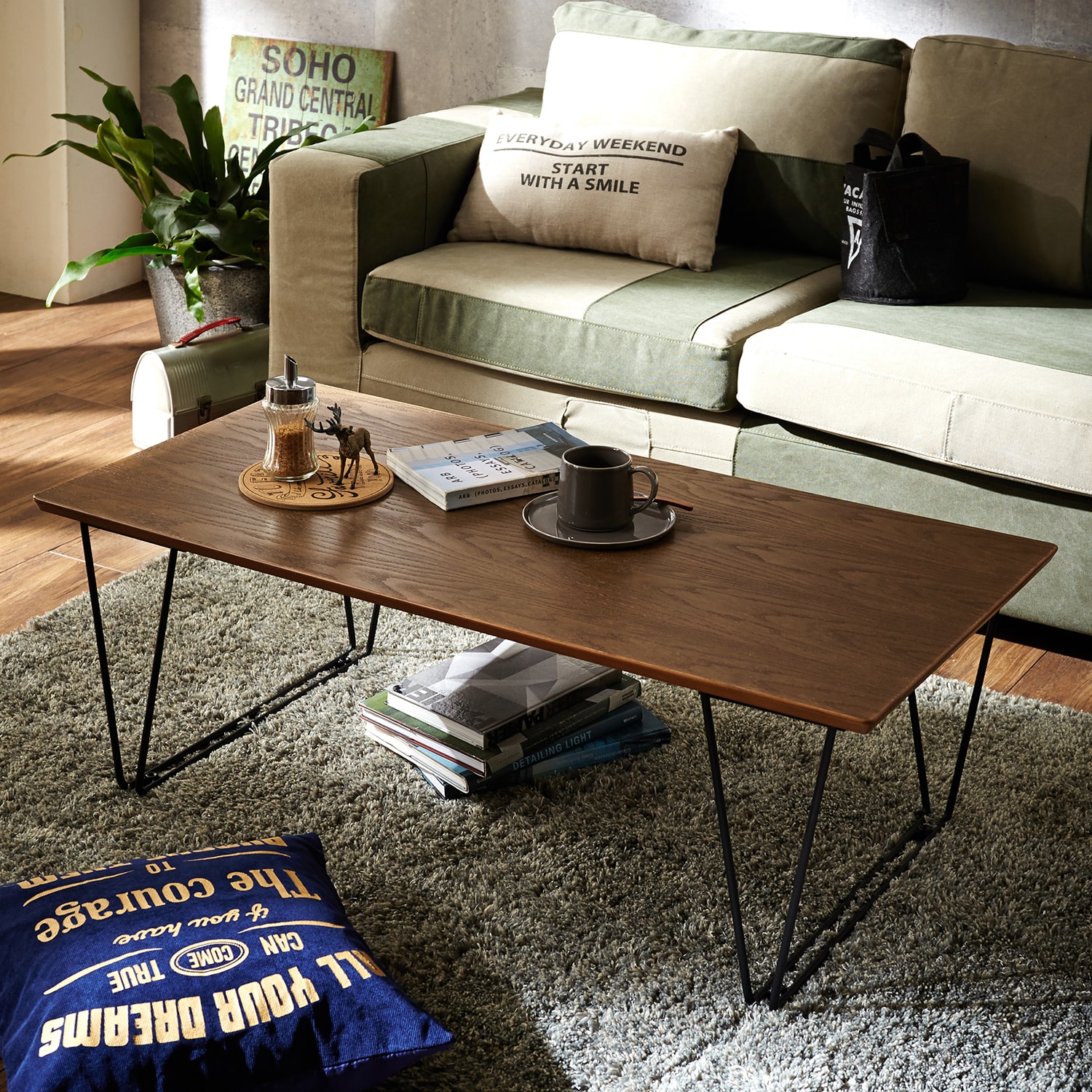 CASABLANCA カサブランカ ラタン石材天板 センターテーブル CASABLANCA