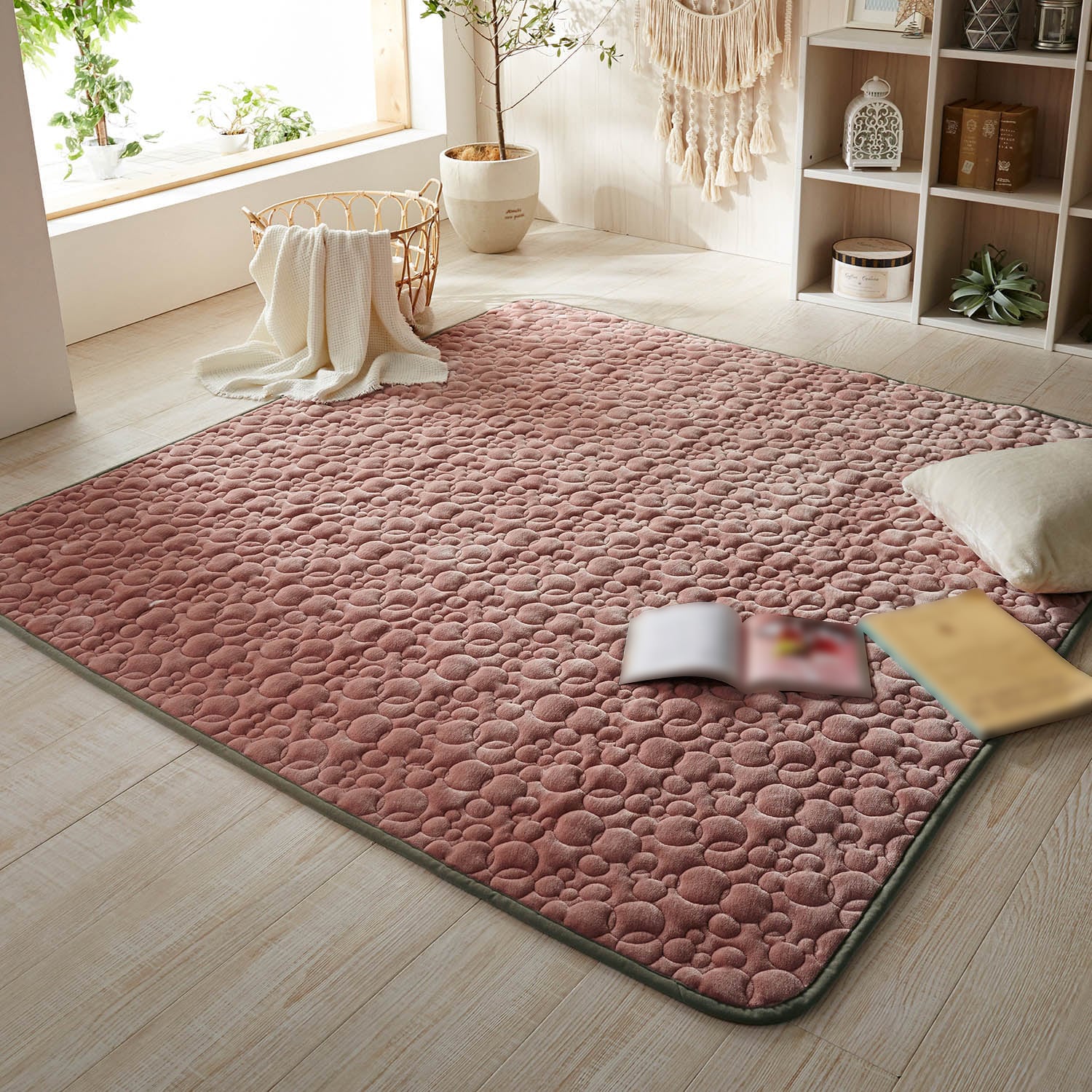 マイクロファイバーの洗える撥水キルトラグ「ミッキーモチーフ