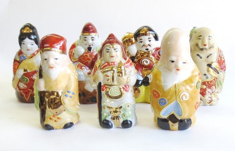 九谷焼 3号七福神 盛 高さ9～9.8センチ【通販/商売繁盛/芸術/特価/金運
