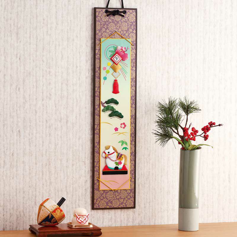 押絵・新春来福うま（短冊）｜株式会社さくらほりきり