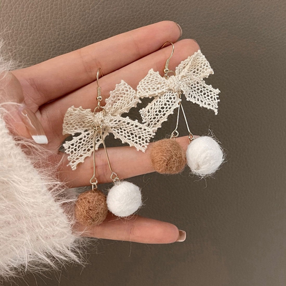 miniministore リボンピアス レディース ポンポンピアス