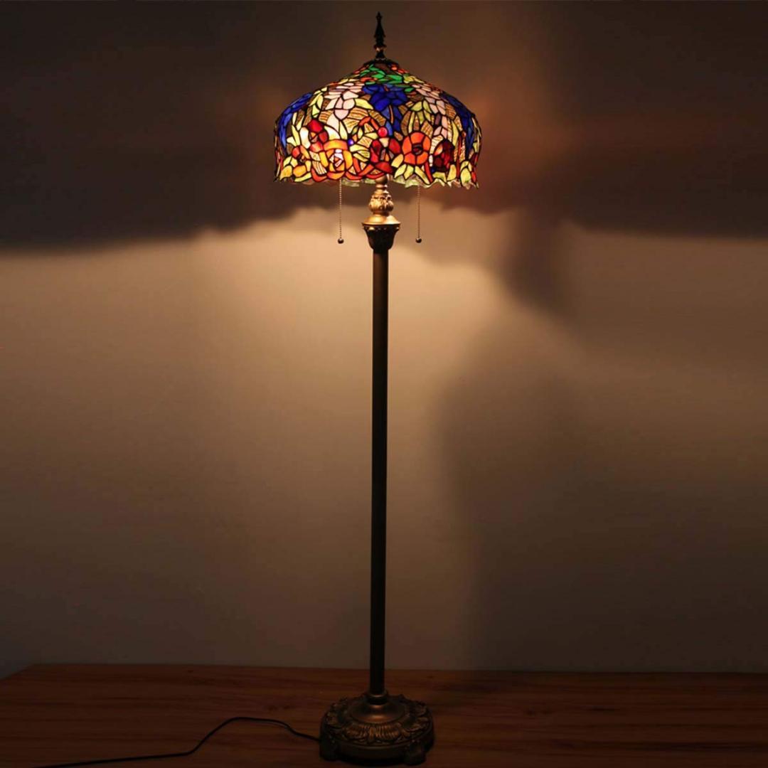 フロアライト 藤 アンティーク 薔薇 スタイル ステンドグラス 楽天市場】ヴィンテージ ステンドグラス フロアーランプ ティファニー
