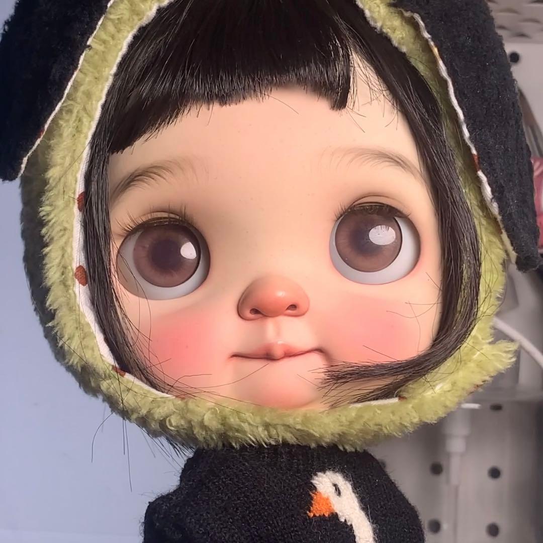 カスタムブライス 海外作家様 人形 ドール 優しい まんまる キュート かわいい カスタムブライス 人形 かわいい 作家様 まんまる 優しい 幼い の通販