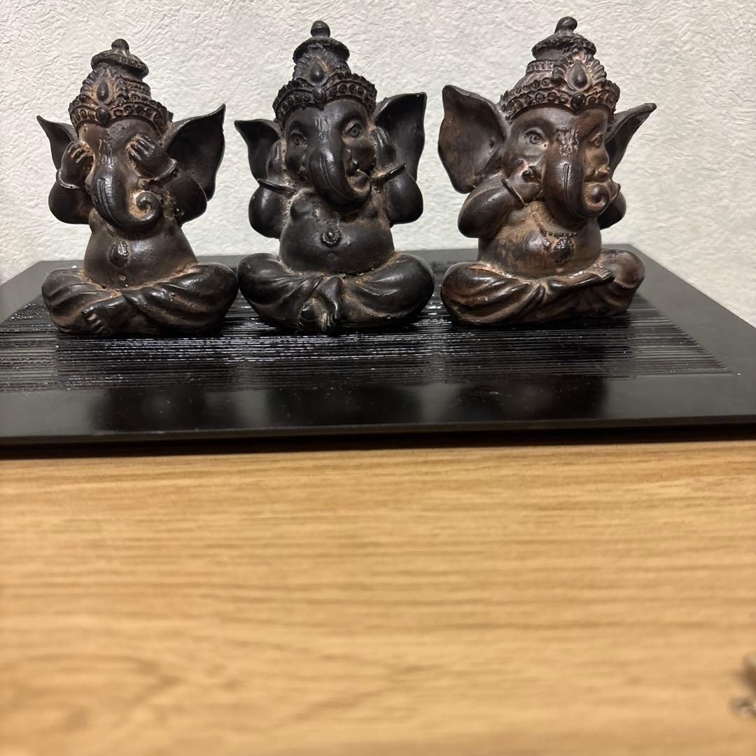 見ざる、言わざる、聞かざるのガネーシャ 像 楽天市場】ヒンズー教 ガネーシャ神 「見ざる聞かざる言わざる」三猿