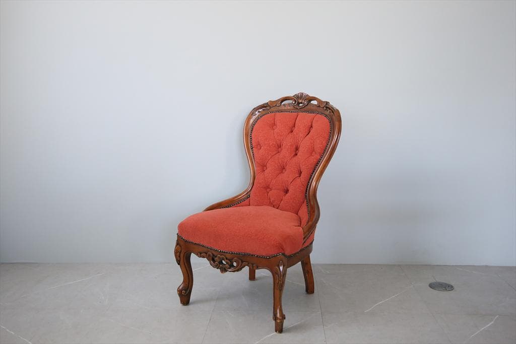 英国アンティーク猫脚ナーシングチェア/木製椅子イス/腰掛け椅子ソファ(88-30 猫脚 英国 アンティーク チェアーA/選べる 椅子/店舗 什器/サロン