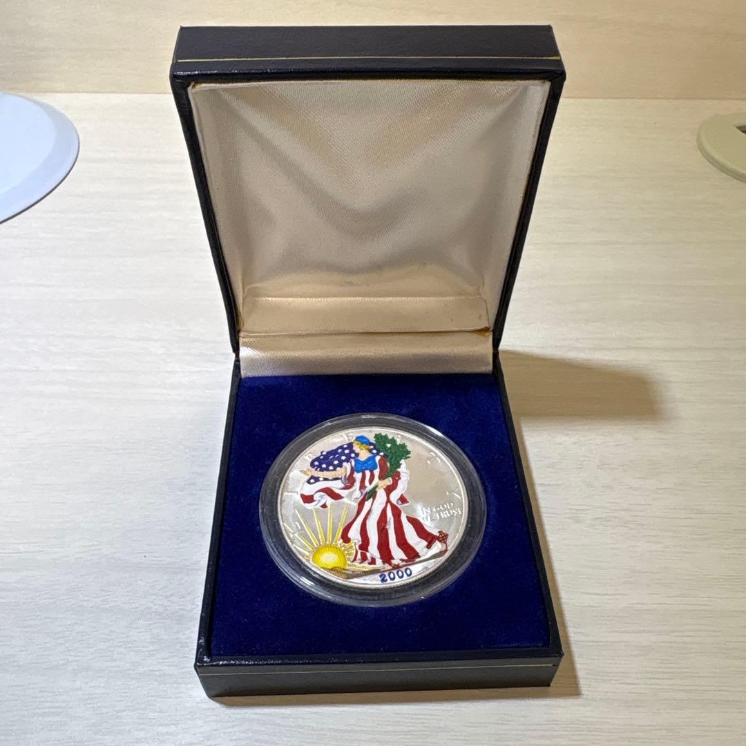 レア】純銀1ドル記念硬貨2000年アメリカンイーグルシルバー1オンス