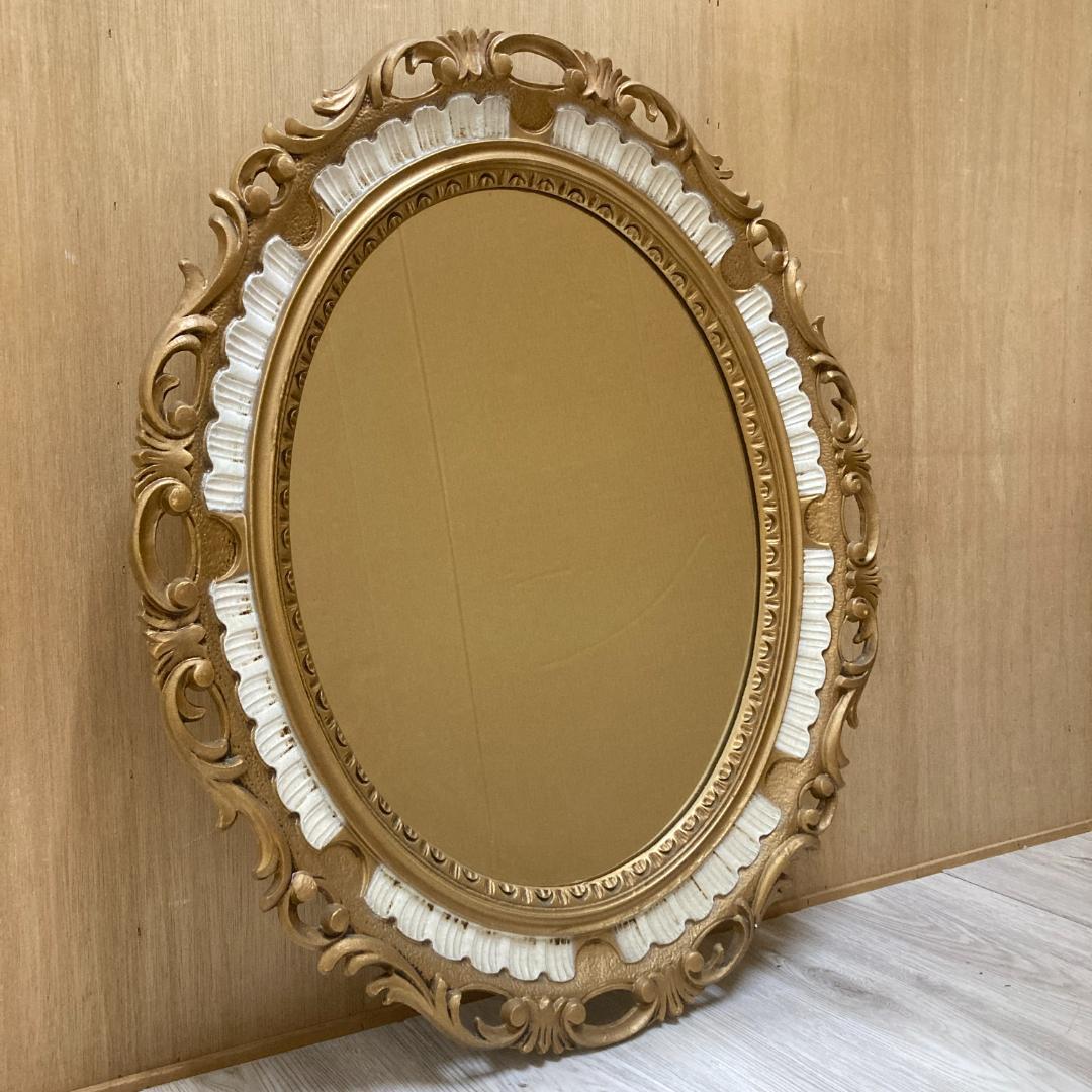 イタリア　アンティーク調　エレガント　彫刻　ウォールミラー　壁掛け　鏡 0023350-1.jpg