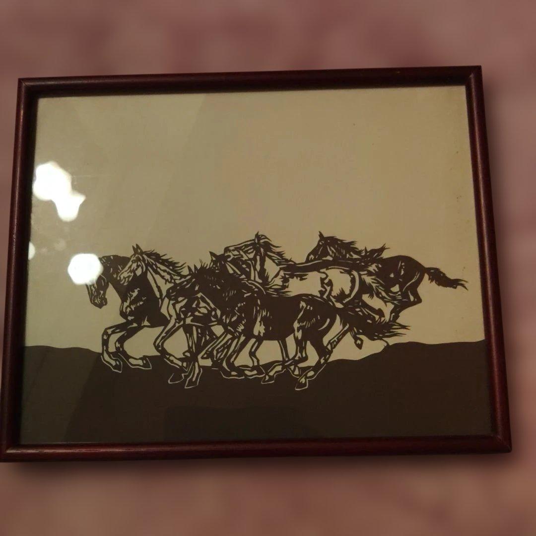 駿馬切り絵　アート作品 切り絵アート 駿馬 切り絵 makochin 通販 19972512｜Creema(クリーマ