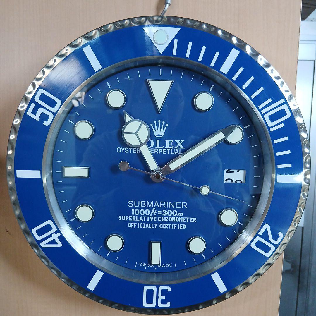 ロレックス　サブマリーナ　青サブ　拡大鏡　掛け時計　非売品 ロレックス サブマリーナ 青サブ 拡大鏡 掛け時計 非売品 - メルカリ