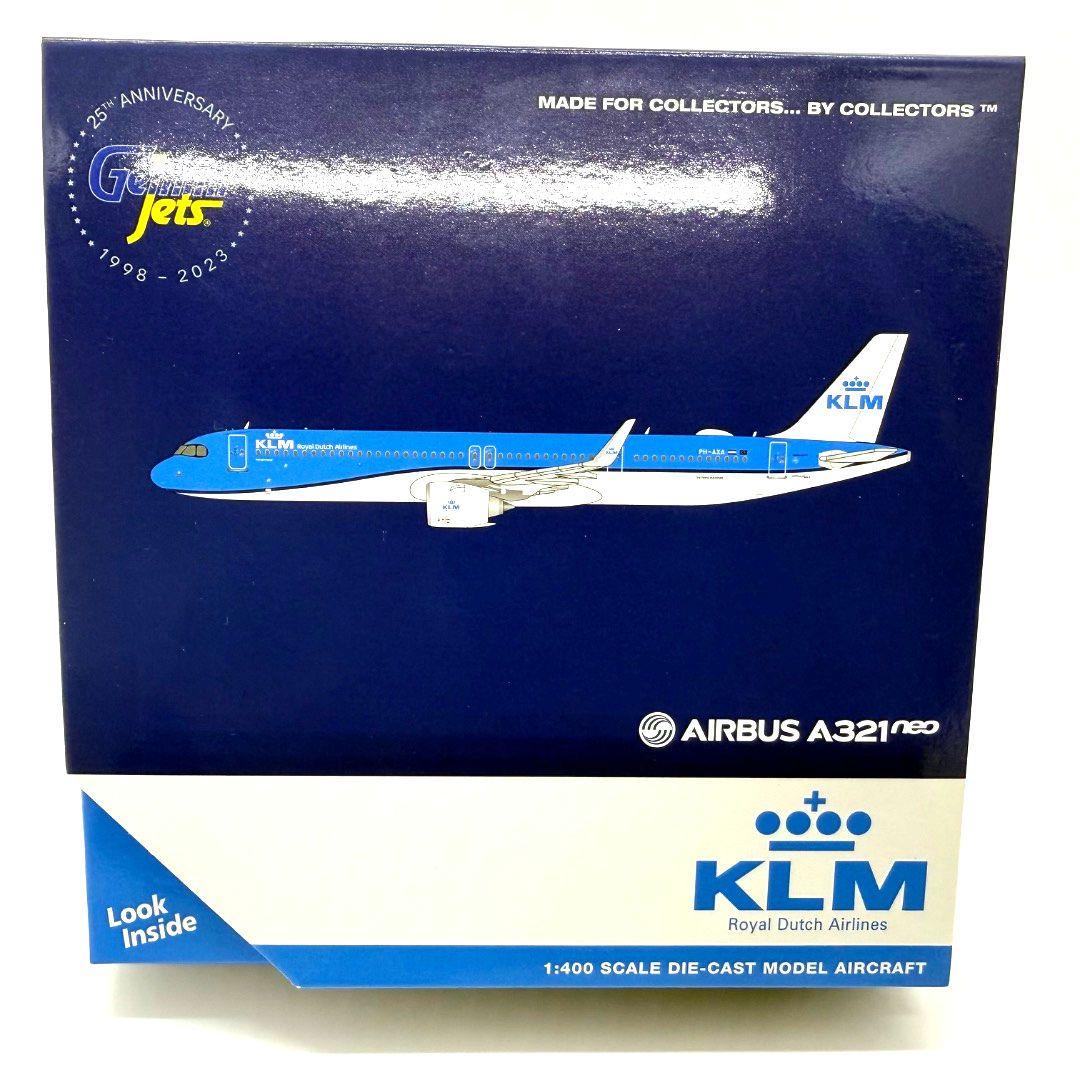 激レア　希少　AIRBUS A321NEO KLM GJKLM2291 GeminiJets A321neo KLM Royal Dutch Airlines PH-AXA 1/400 [GJKLM2291]