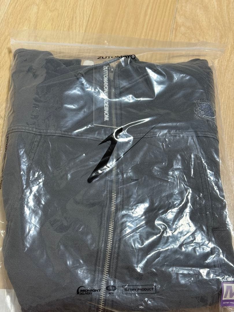 ずとまよ 【M】陰陽 パーカー 陰陽 Vintage Zipup Hoodie (Gray) - ZUTOMAYO MART