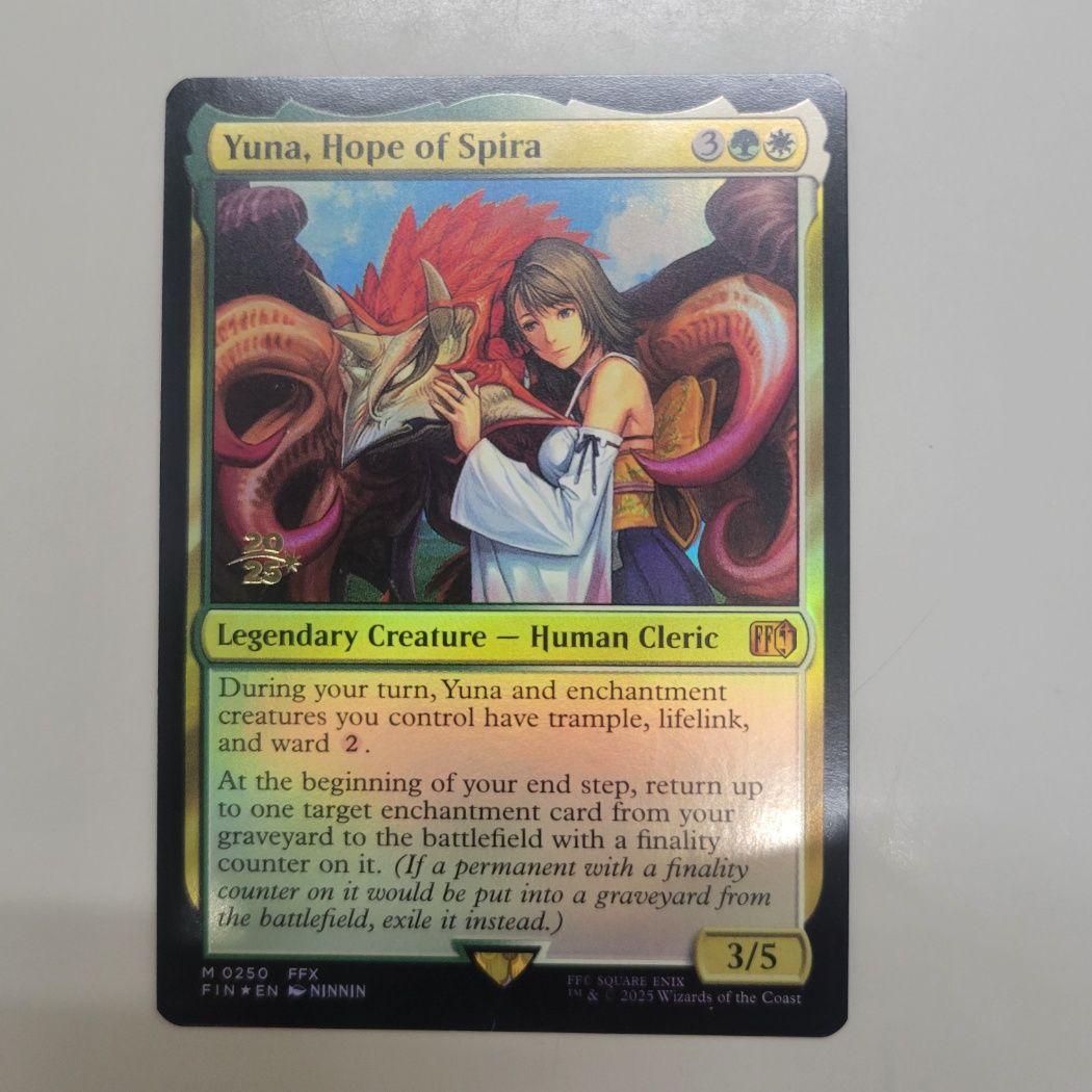 エラーカード MTG スピラの希望、ユウナ 箔押し プレリ FOIL 英語 エラーカード MTG スピラの希望、ユウナ 箔押し プレリ FOIL 英語