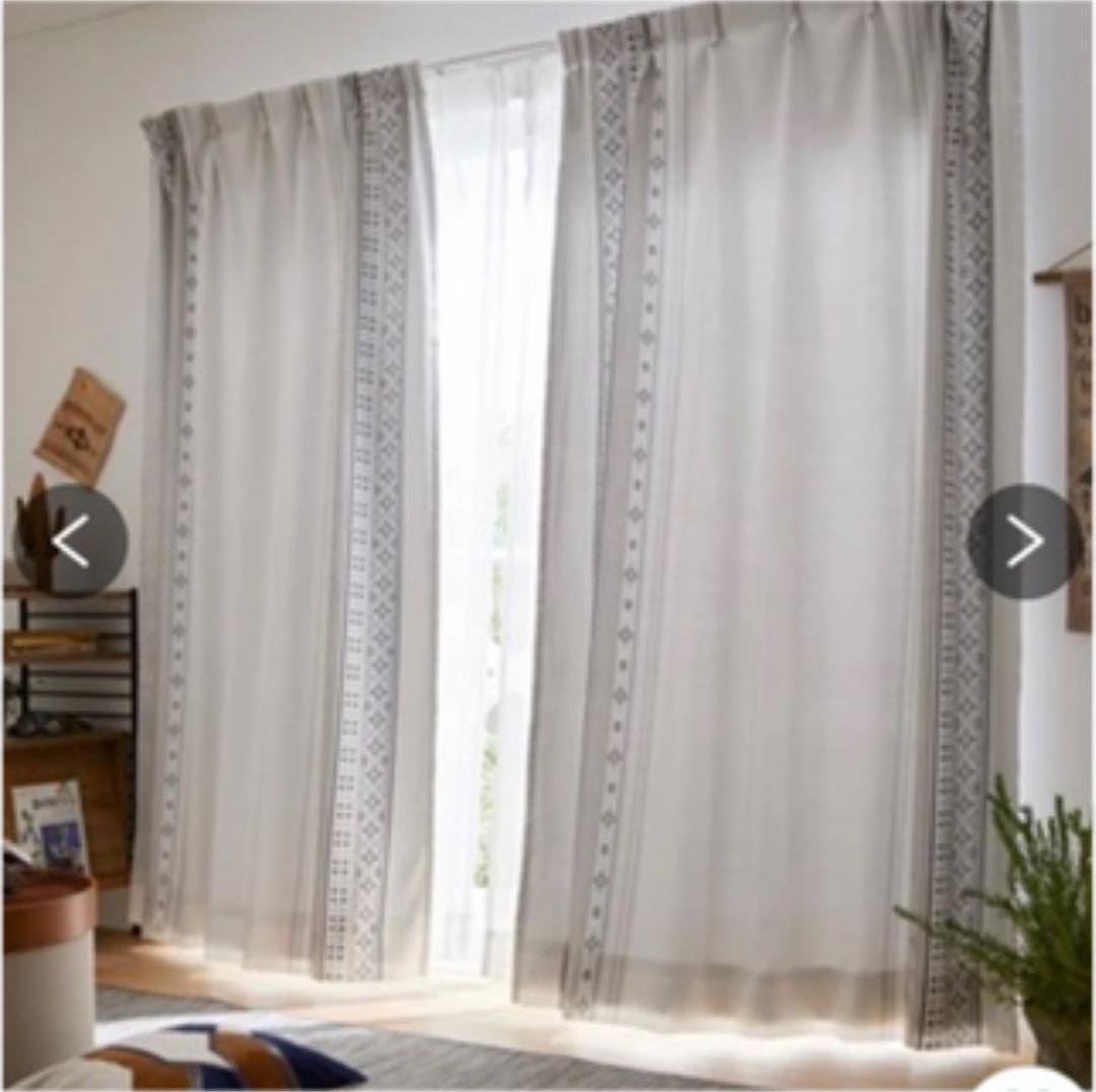 遮熱・遮光裏地付きカーテン＆レースセット（キリム） カーテンセット】遮光裏地カーテン＆レース4枚セット｜ワッフル 通販