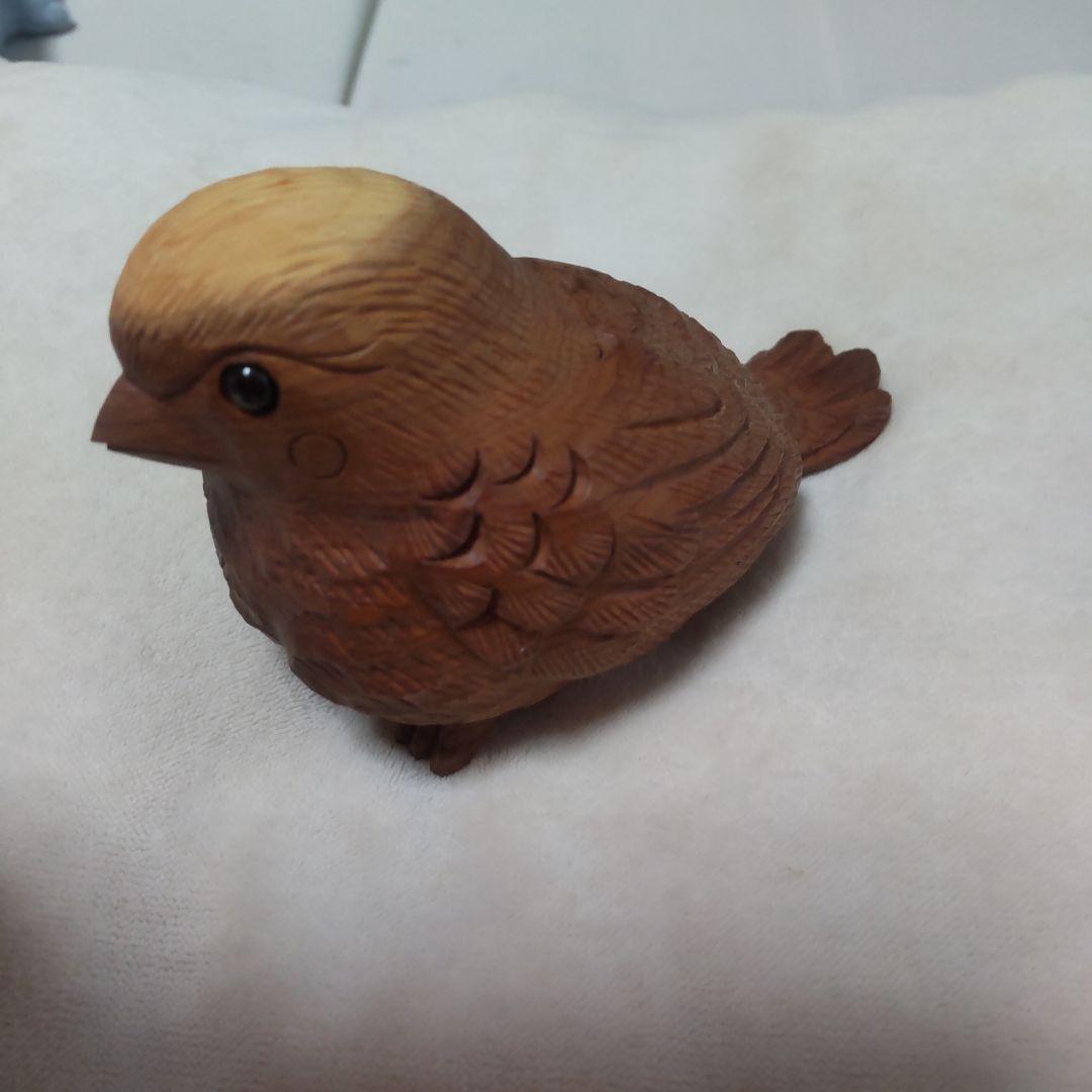 木彫り 谷口彫刻 雀 一位一刀彫 谷口彫刻ECサイト