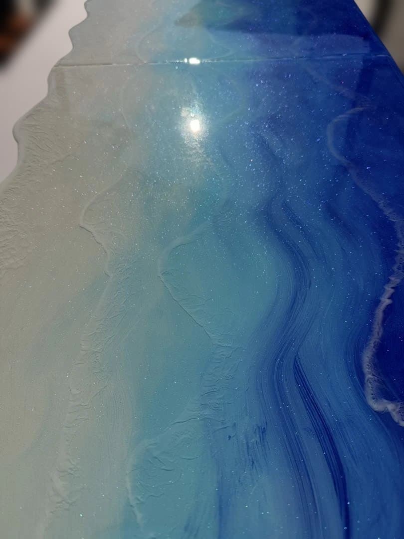 折りたたみ 120cm 多目的 アウトドアテーブル レジン　海　波 折りたたみ 120cm 多目的 アウトドアテーブル レジン 海 波 - メルカリ