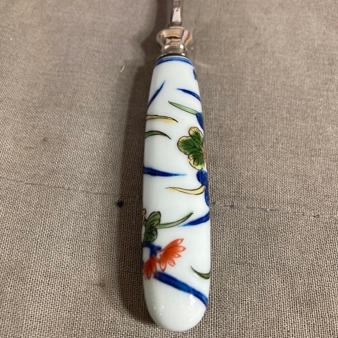 源右衛門】古伊万里の伝統 名窯 舘林源右衛門作 古伊万里菊絵 スプーン