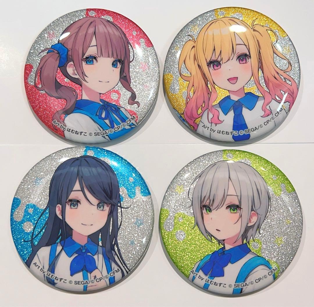 プロセカ ローソン グリッター缶バッジ 日野森志歩 望月穂波 天馬咲希