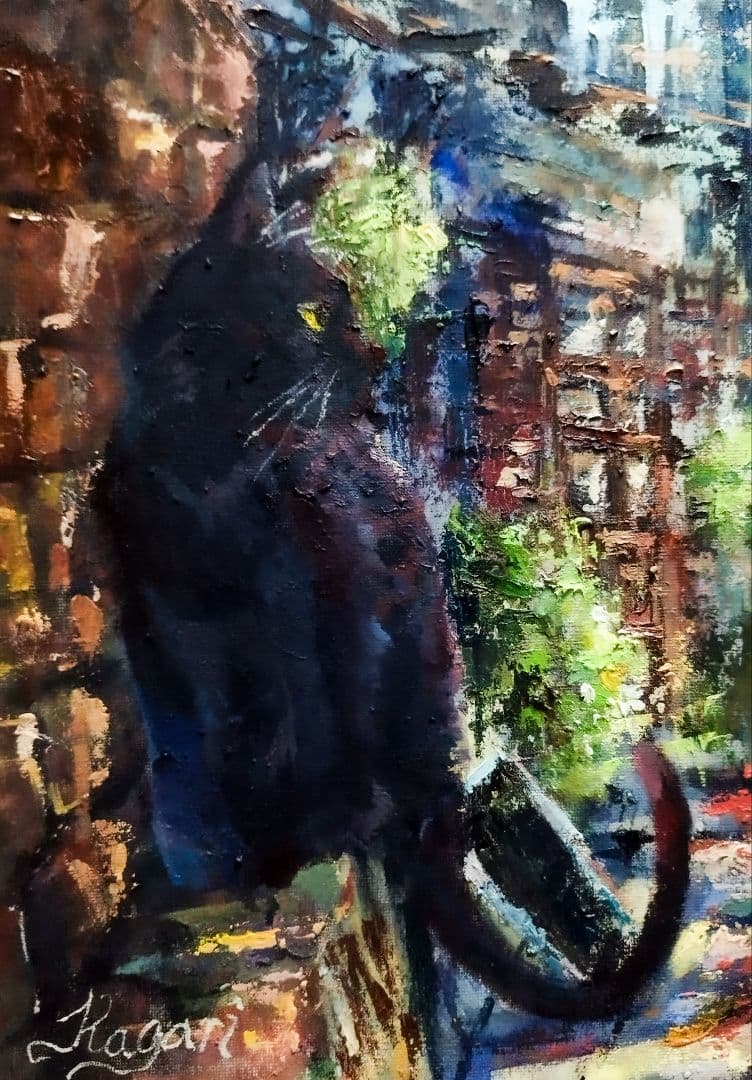 『影の詩人』 油彩画 F4 インテリア アート 海運 000000013895_1_hPrVaOB.jpg