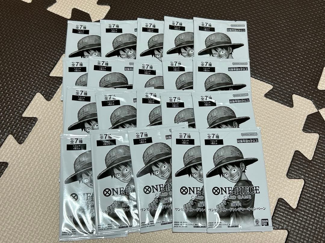 【未開封】ワンピースカード トレジャーキャンペーン　プロモパック20セット 未開封】3周年！ワンピースカードトレジャーキャンペーンパック