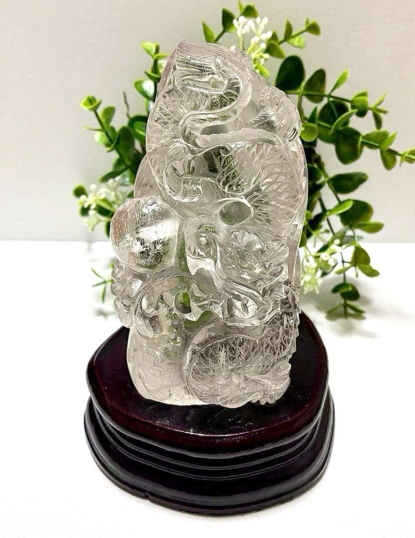 夢幻品質 超秘蔵放出 幻のオールドガネッシュヒマール手彫水晶 天翔る虹の