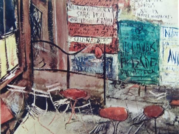 佐伯祐三、カフェのテラス (二)、希少画集画、新品高級額装付 - メルカリ