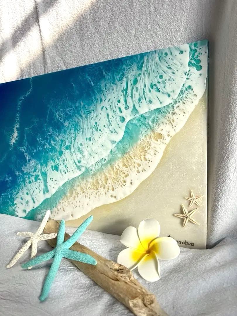 幸運のマンタが泳ぐオーシャンアートワイドパネル - メルカリ