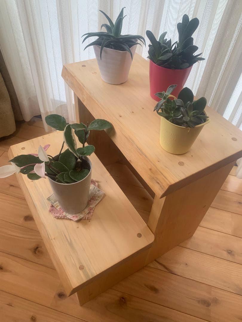 ★年末セール♦︎送料込✨限定イチョウ耳付B〜ちょこっと腰掛け家事ステップ台、棚 ちょい足しラック】幅59cm – asahiwood