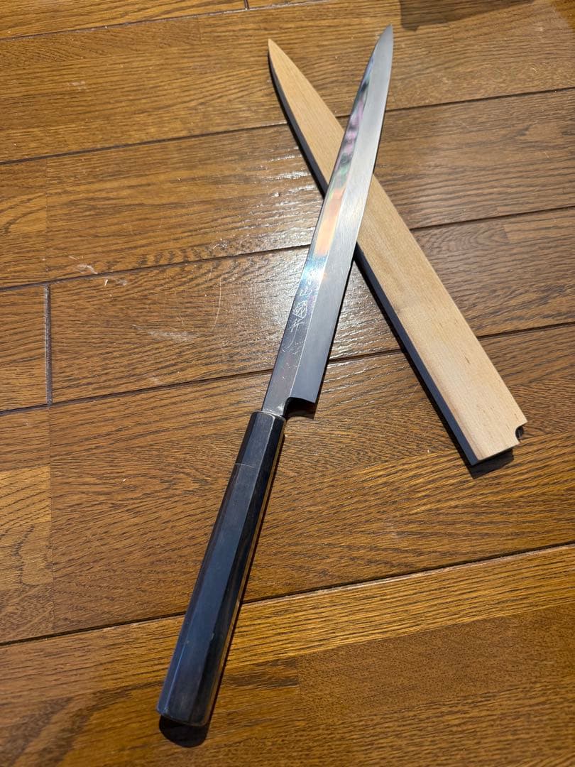 月山國行　玄海正国　フグ引き包丁　刃渡り尺 楽天市場】【中古】【美品】 月山國行 包丁 玄海正國 柳刃包丁 尺一 本