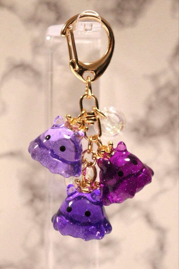 めんだこ/メンダコ/三連キーホルダー【パープル系スペシャル・ノーマル