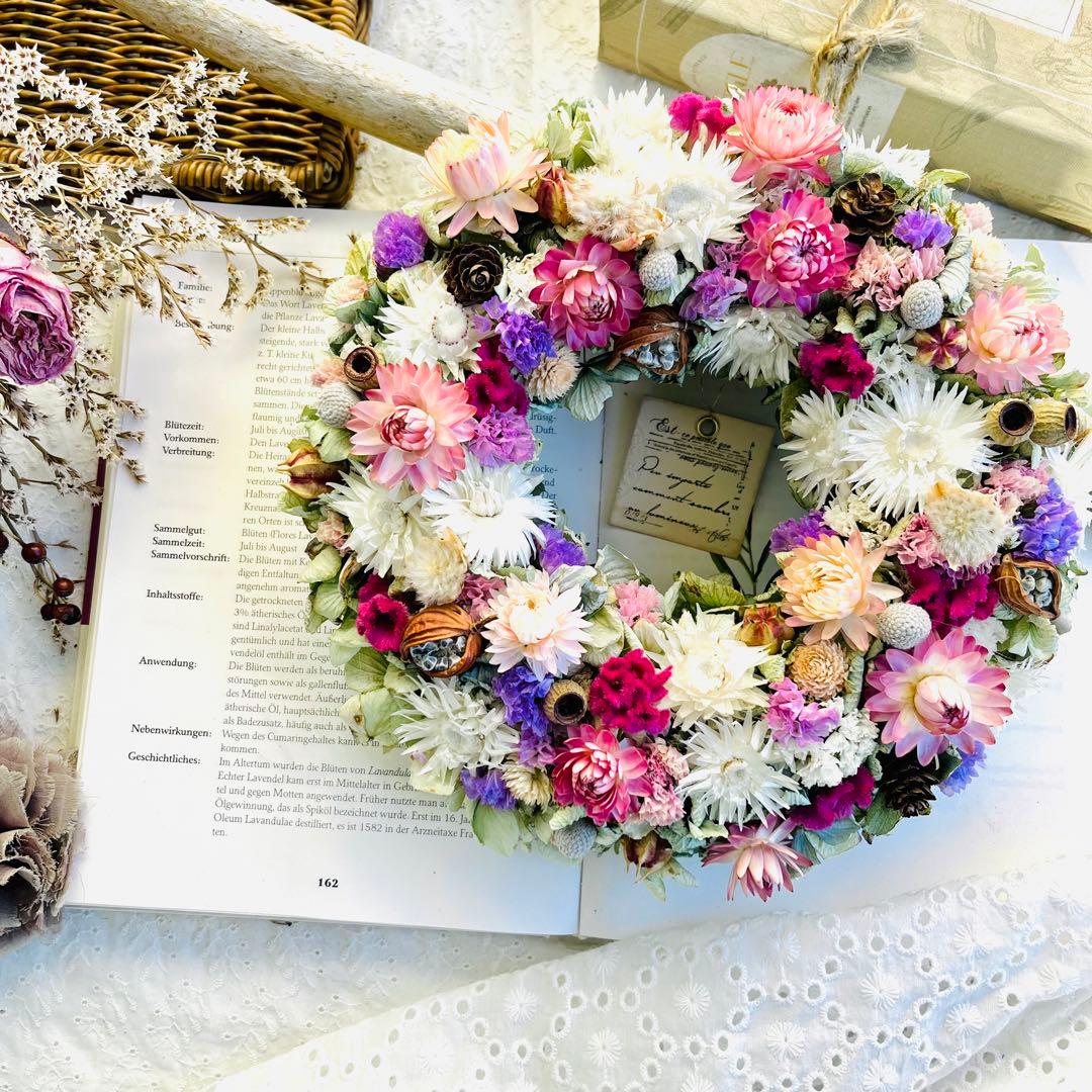 リース　紫陽花　ドライフラワー 紫陽花のドライフラワーリース | 徳島県牟岐町 | ふるさと納税サイト