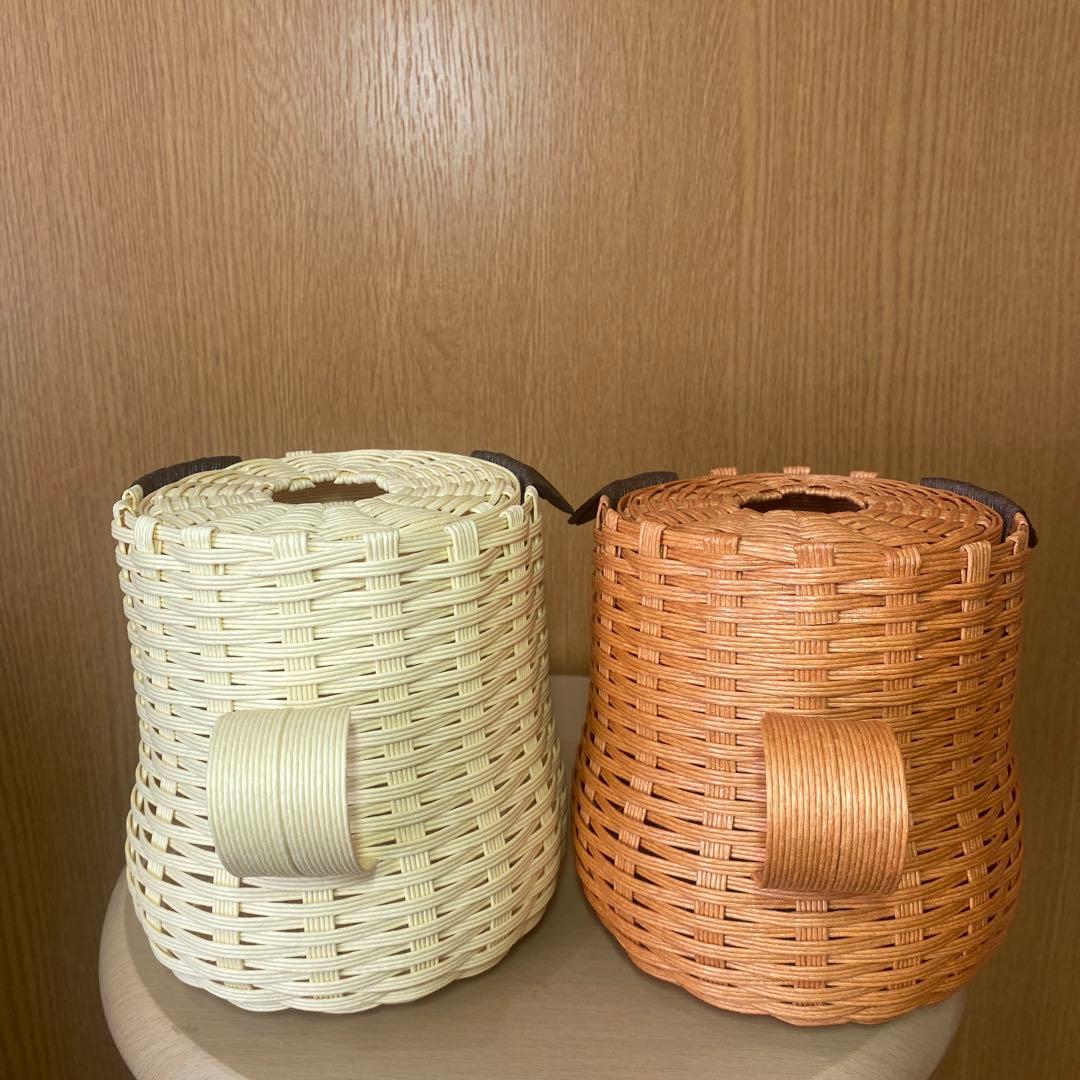 yuki様専用 クラフトバンド かご パグのトイレットペーパーケース