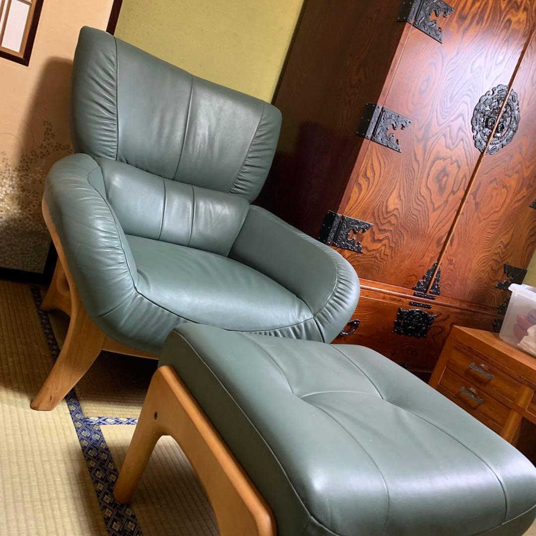 カリモク チターノ シングルソファ オットマン 本革 ハイバック カリモク チターノ シングルソファ オットマン 本革 ハイバック