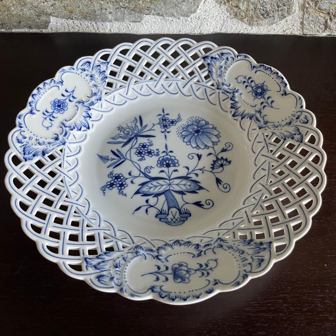 MEISSEN マイセン　ブルーオニオン　メッシュプレート マイセン ブルーオニオン メッシュプレート 800101/54804 | ブルー