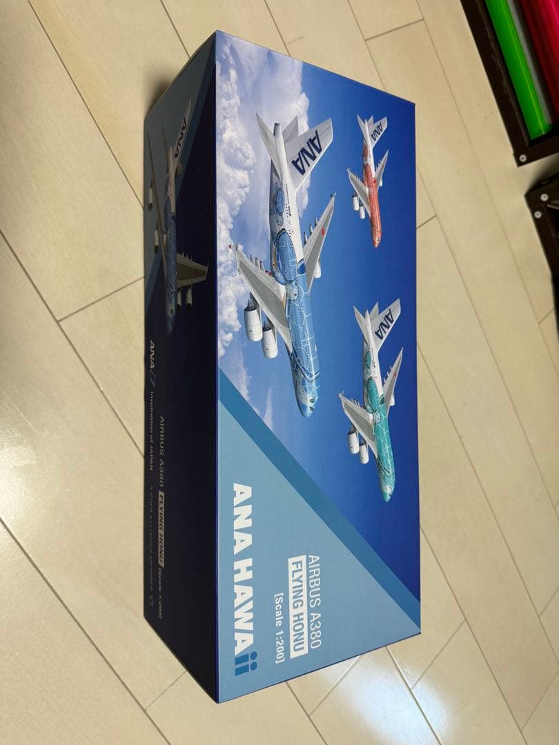 未使用　ホヌ　ANA Airbus A380 1/200 NH20144 1:200 A380 JA382A FLYING HONU エメラルドグリーン 完成品