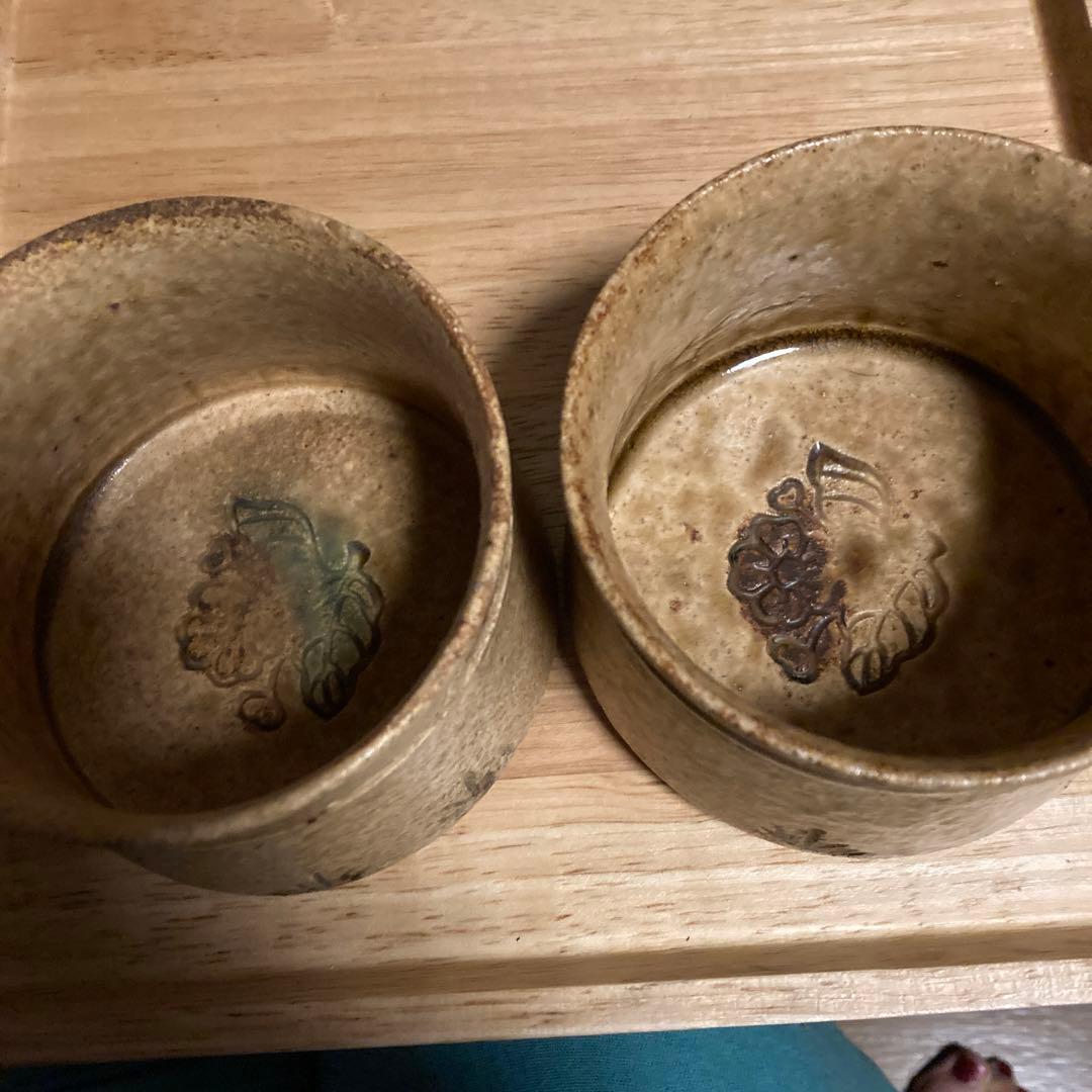 お値下げ 黄瀬戸の小鉢 二個 アンティーク