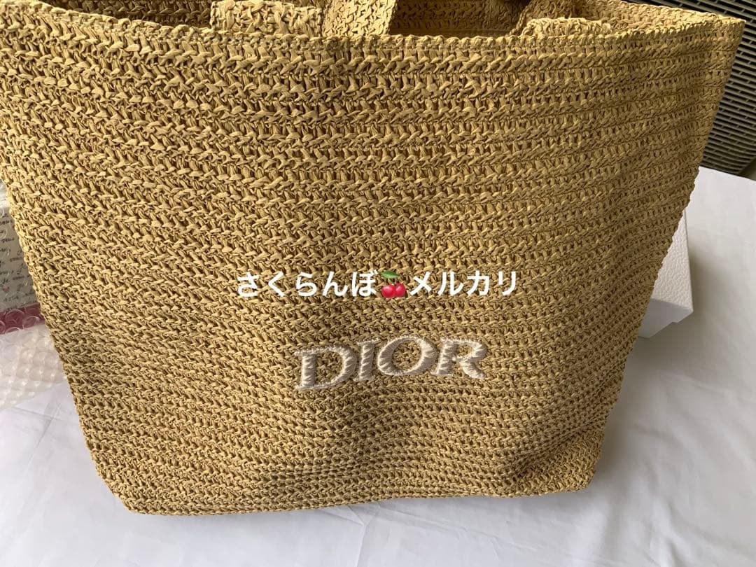 ディオール ノベルティ ストロー トートバッグ Dior - メルカリ