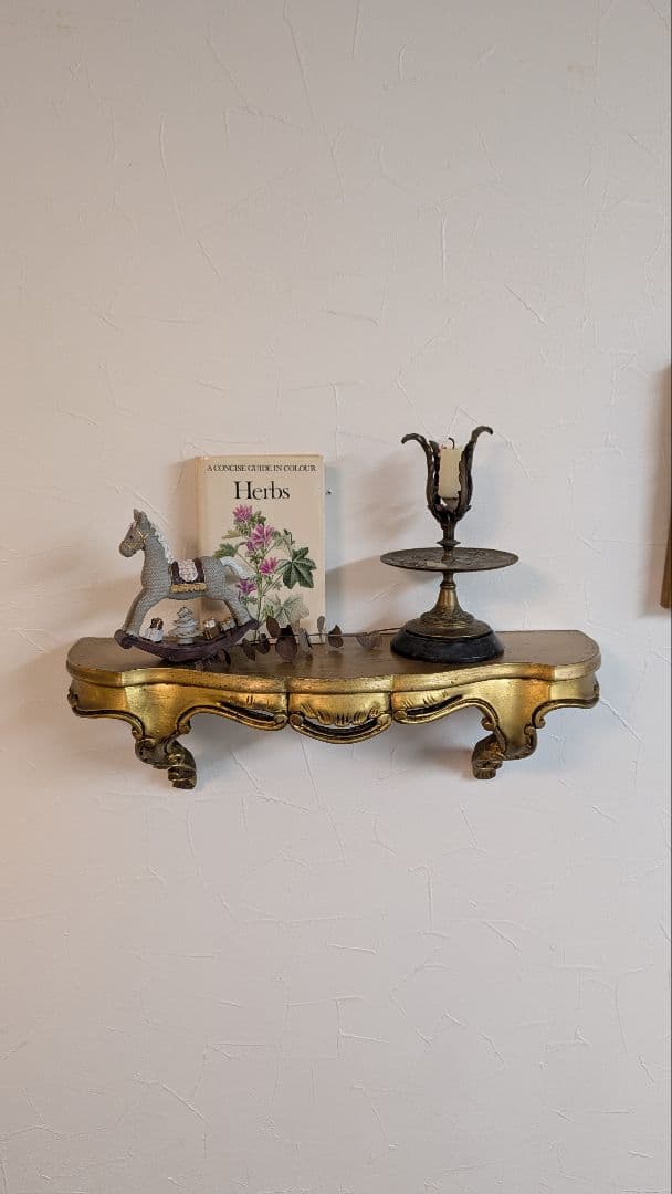 ロココ調 フレンチヴィンテージ ウォールシェルフ 飾り棚 - メルカリ