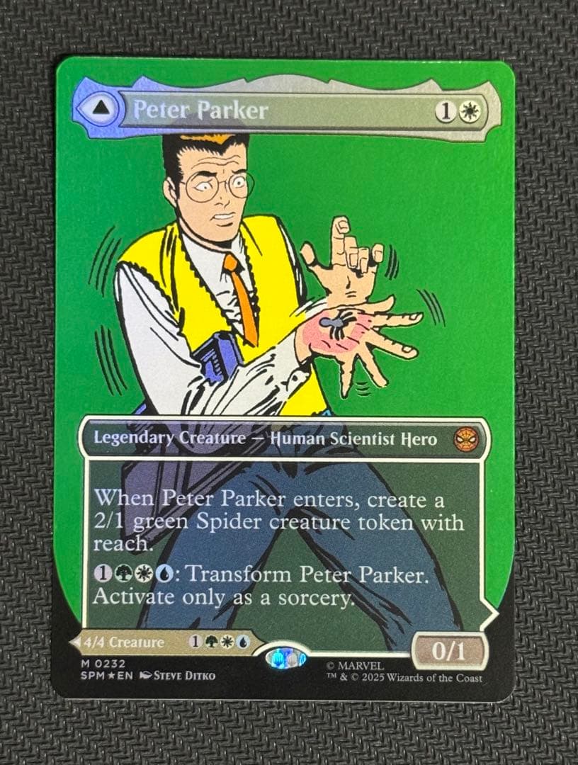 ピーター・パーカー ボーダーレスfoil ポスター版 SPM MTG ピーター・パーカー ボーダーレスfoil ポスター版 SPM MTG - メルカリ