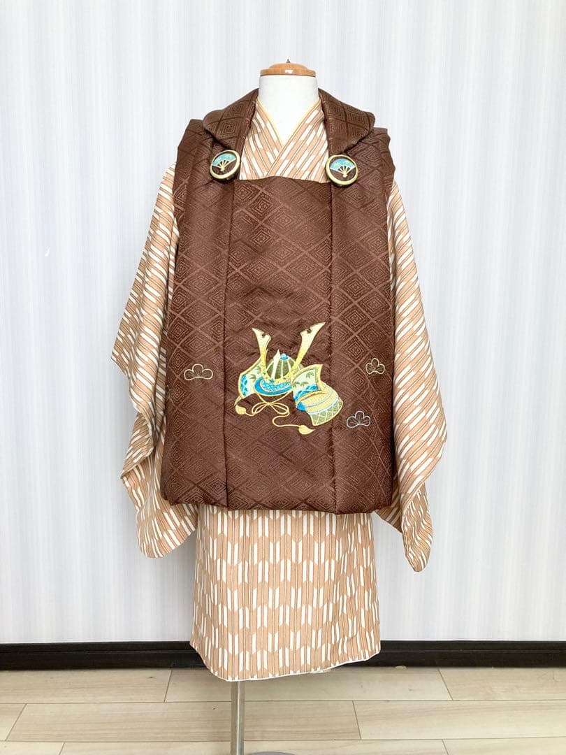 七五三男児　3歳被布M I N108 楽天市場】七五三 着物 3歳 男の子 ブランド被布セット 華徒然「薄青