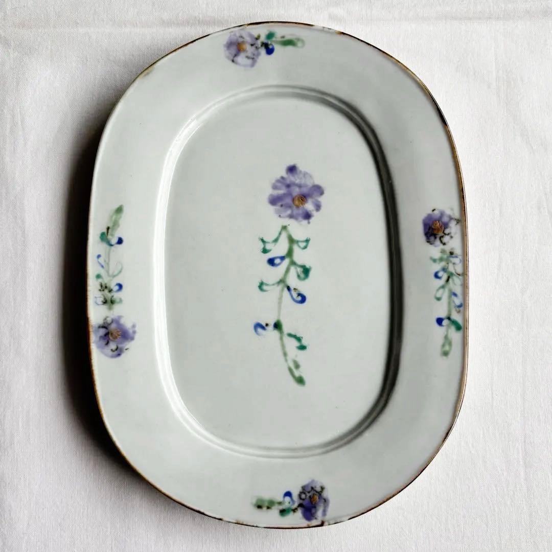 伊藤聡信 色絵 オーバル 皿 楕円 食器 小花柄 - メルカリ