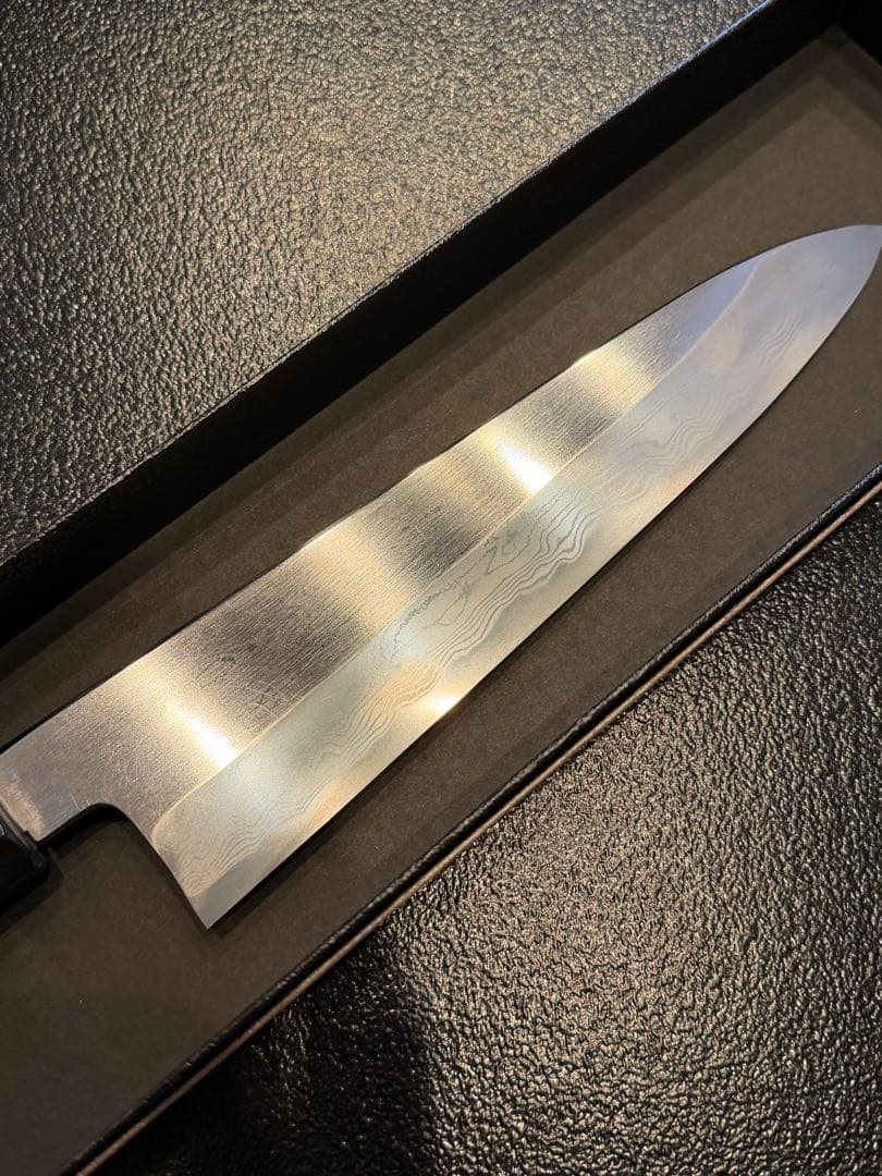 青一鋼 和牛刀七寸 ダマスカス シノギあり 中川作 - メルカリ