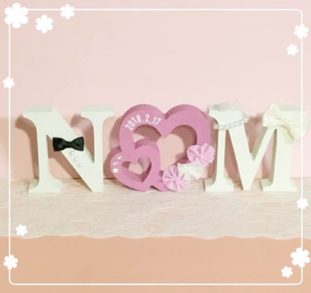 まなキング様確認用♡ウエディングバージョン・イニシャルオブジェ OKINAWA ワタベウェディングのスタッフブログ(撮影小物～イニシャル