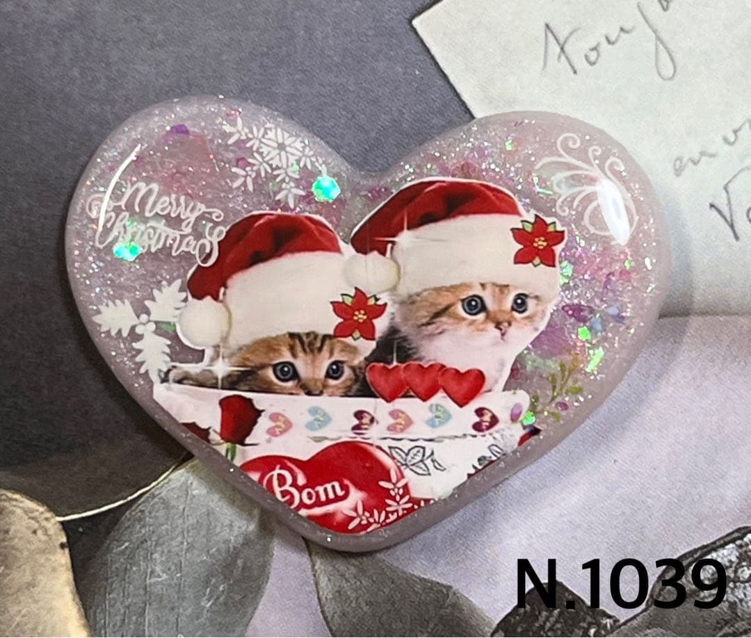 感謝価格(ㅅ´꒳` )BIGサイズXmas猫ちゃん レジンヘアゴム レジンヘアゴム♡クリスマスパンダと猫ちゃん・再販不可