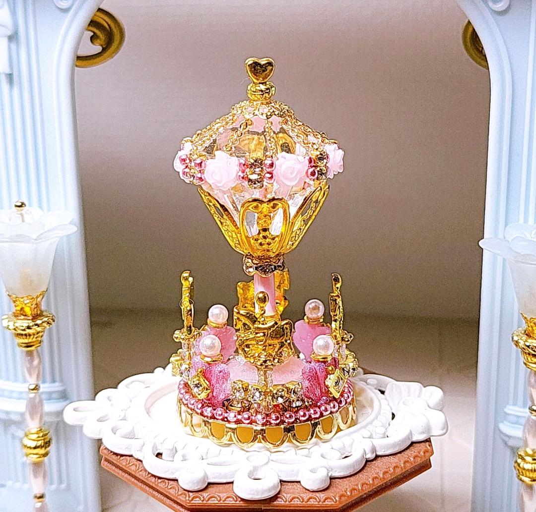 ハンドメイド ミニチュア プリンセス メリーゴーランド ミニチュアキット マジカル・メリーゴーランド ntr-58|レジンクラフト