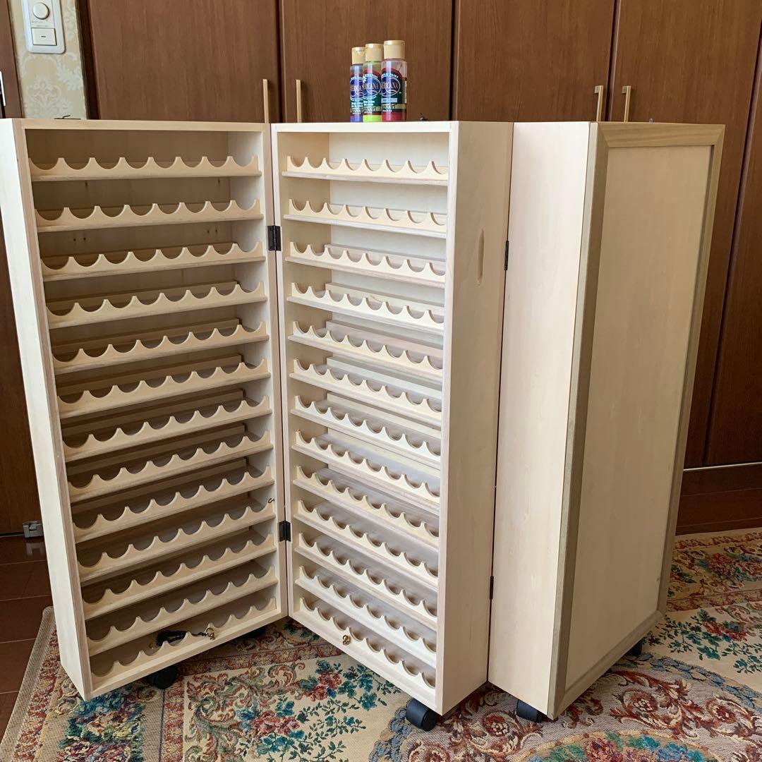 新品、未使用のトールペイント白木 絵の具入れ収納キャスター付き