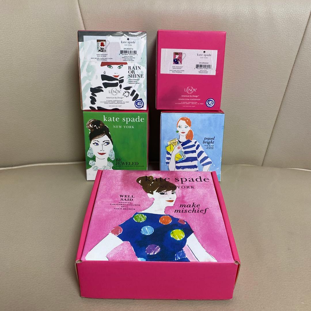 【新品、未使用】Katespade ケイトスペード マグカップ　お皿　セット 新品、未使用】Katespade ケイトスペード マグカップ お皿 セット